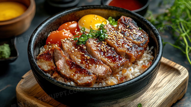 韩国料理美食烤肉饭