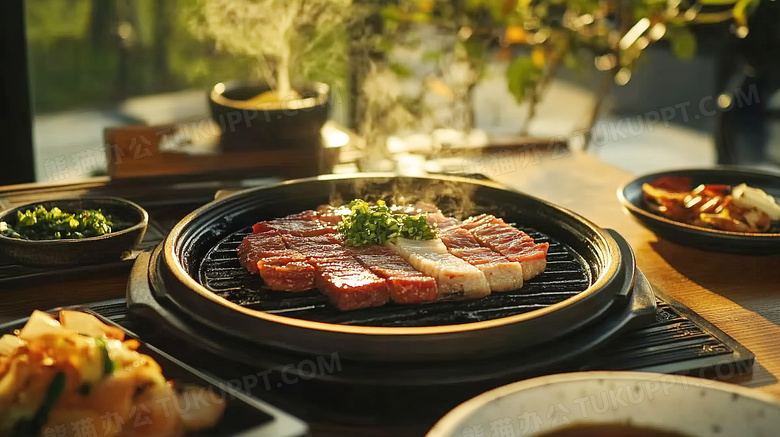 韩国料理美食韩国烤肉图片