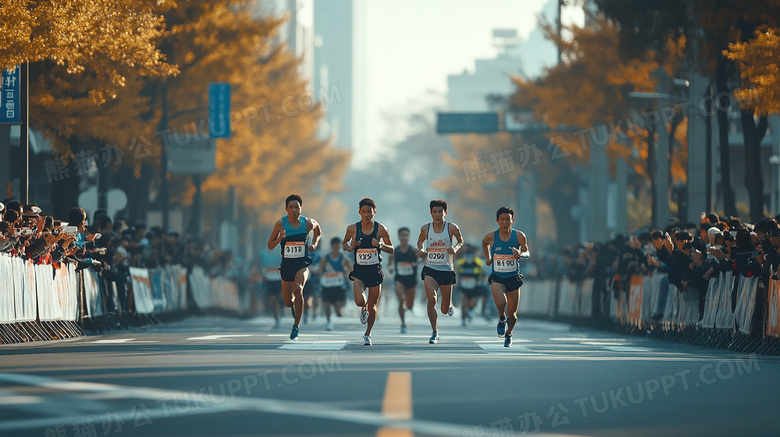 体育运动马拉松长跑图片