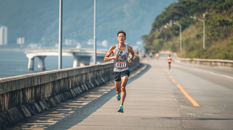 体育运动马拉松长跑图片