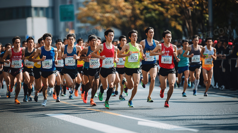 体育运动马拉松长跑图片