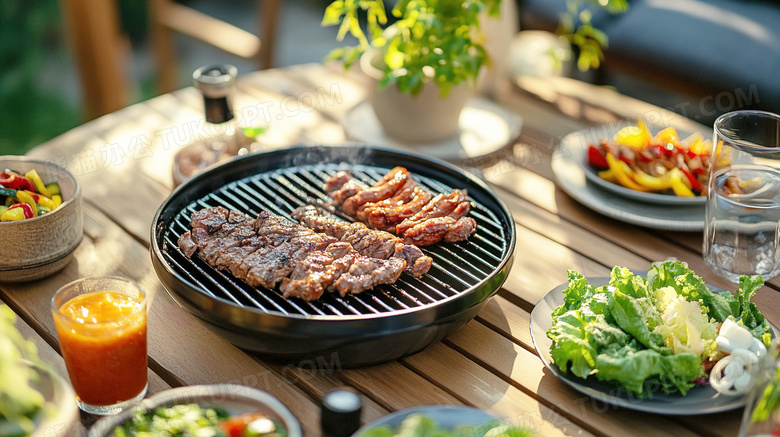 韩国美食韩式烤肉BBQ图片