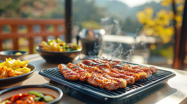 韩国美食韩式烤肉BBQ图片