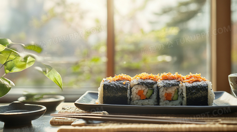 韩国美食紫菜包饭图片