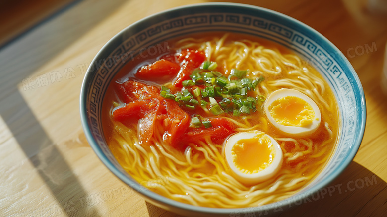 一碗西红柿鸡蛋面美食图片