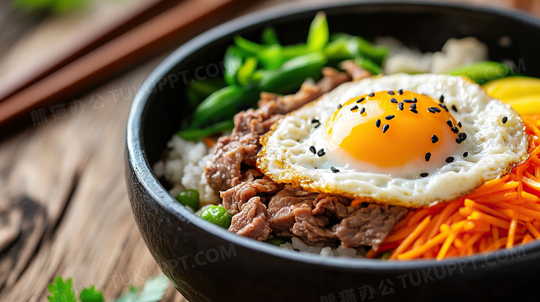 石锅拌饭韩国美食图片