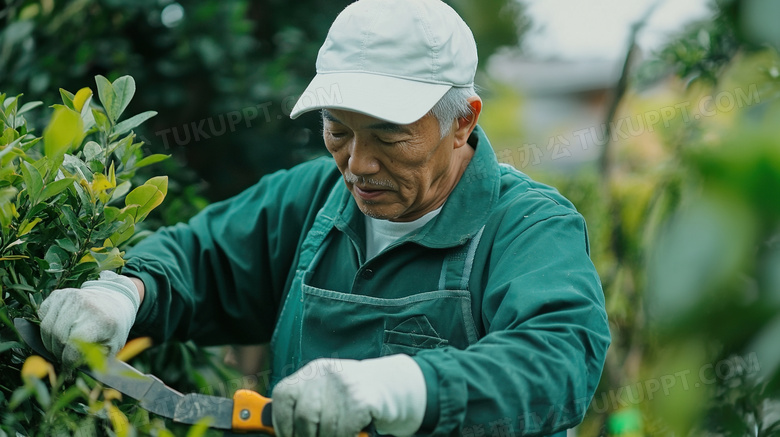 清洁园林打扫卫生图片