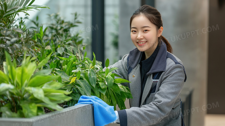 修剪植物清洁打扫卫生图片