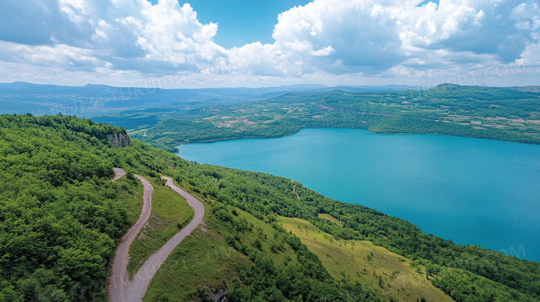 青山盘山公路风景大自然图片