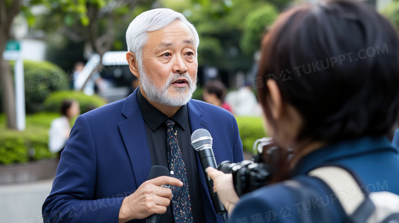 记者采访访问访谈成功人士图片