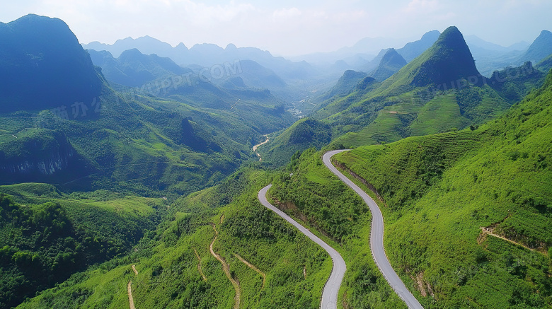 盘山公路俯视图图片