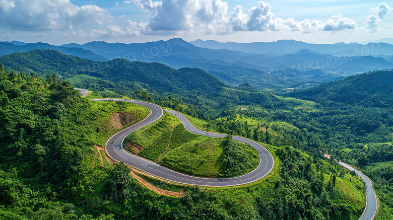 盘山公路俯视图图片