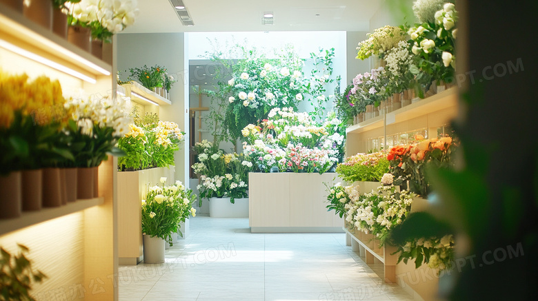 鲜花花店内景花店一角图片