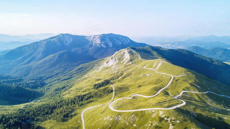 盘山公路山区公路弯曲公路图片