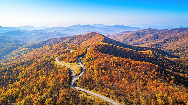 盘山公路山区公路弯曲公路图片