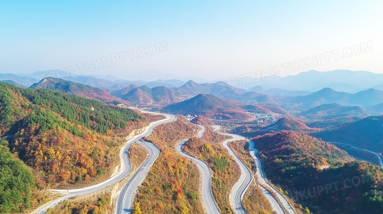 盘山公路山区公路弯曲公路图片