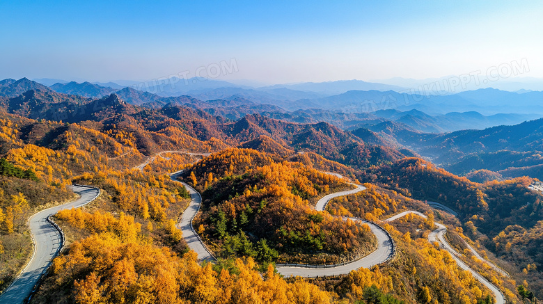 盘山公路山区公路弯曲公路图片