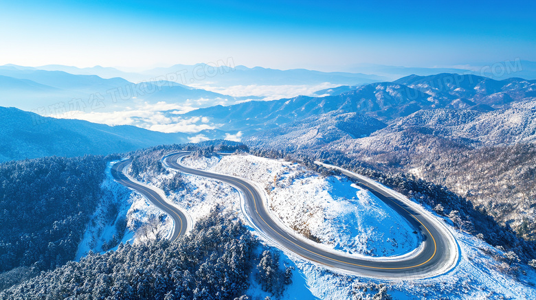 盘山公路山区公路弯曲公路图片