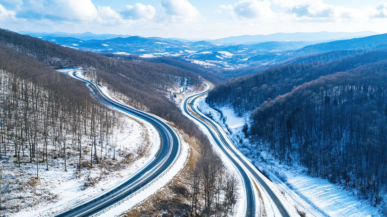 盘山公路山区公路弯曲公路图片