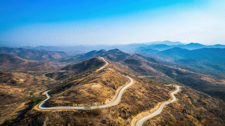 盘山公路山区公路弯曲公路图片