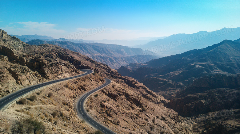 盘山公路山区公路弯曲公路图片