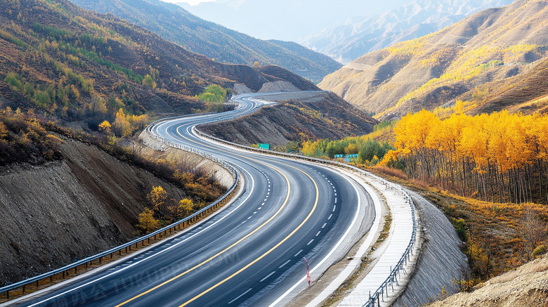 盘山公路山区公路弯曲公路图片