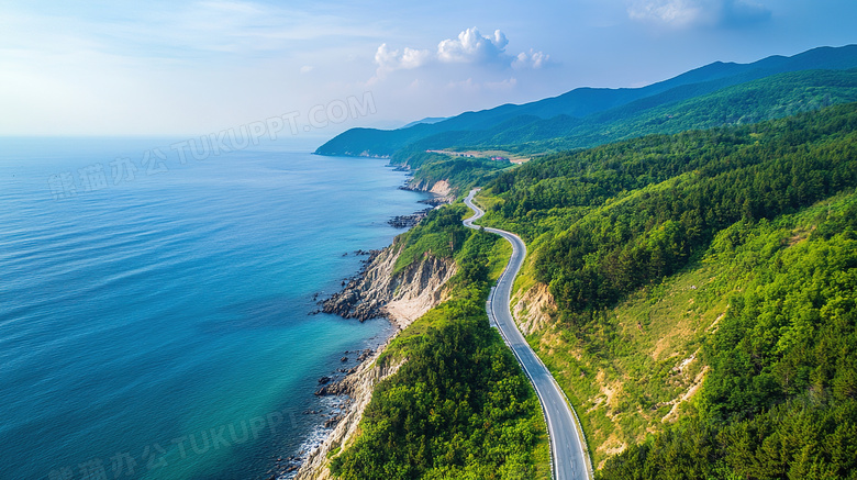 盘山公路山区公路弯曲公路图片