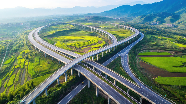 盘山公路山区公路弯曲公路图片