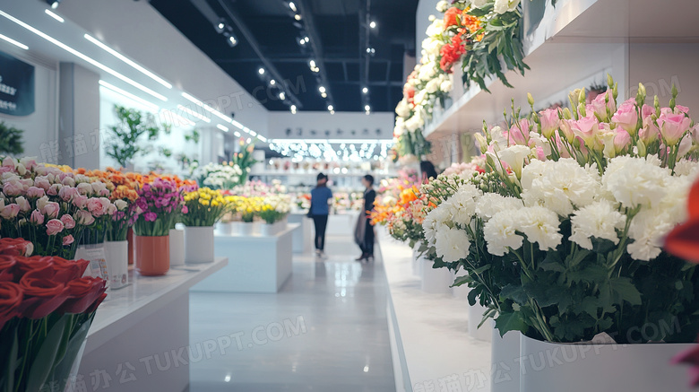 花卉市场花店内部场景图片