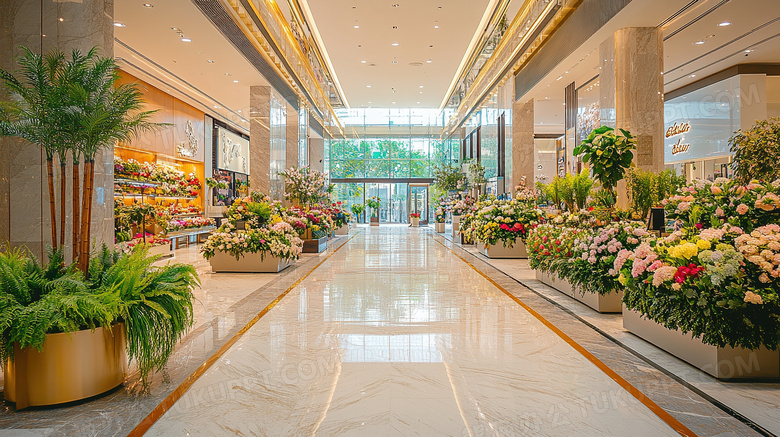 花卉市场花店内部场景图片