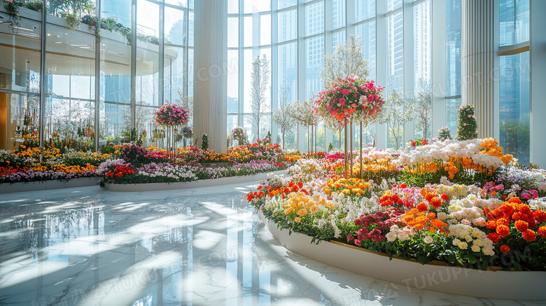 花卉市场花店内部场景图片