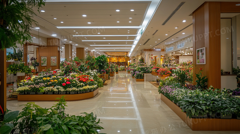 花卉市场花店内部场景图片