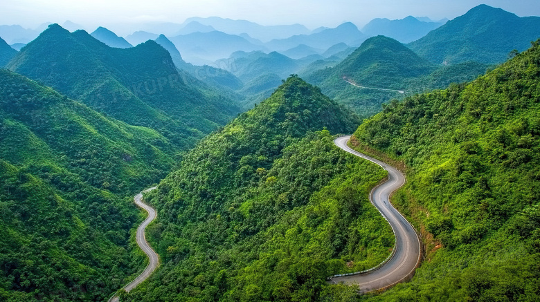 盘山公路俯视视角图片