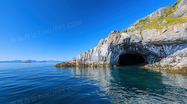 海岛洞穴岩洞海蚀洞图片
