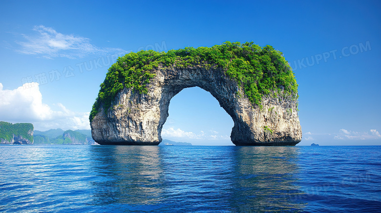 海岛洞穴岩洞海蚀洞图片