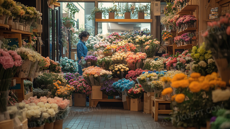 花店内部装修摆设图片