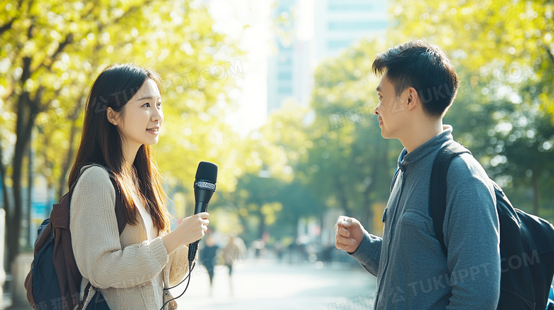 街头采访街头访谈图片