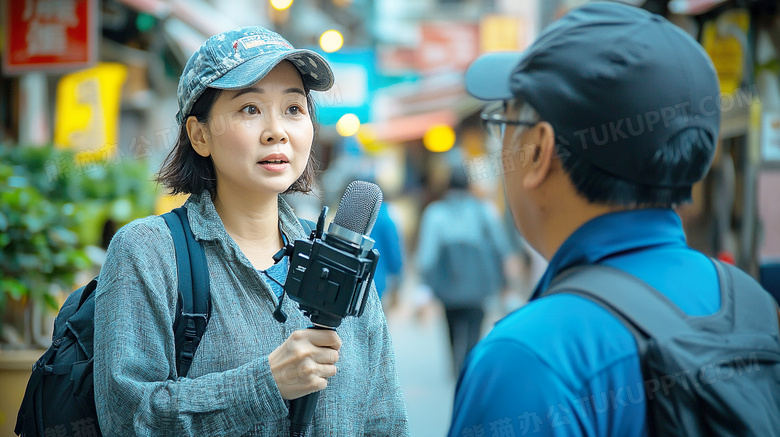 街头采访街头访谈图片