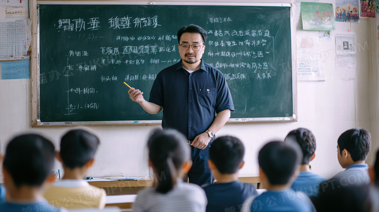 课堂上讲课的老师图片