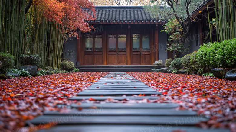 中国风宅院风景图片