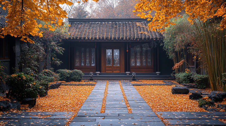 中国风宅院风景图片