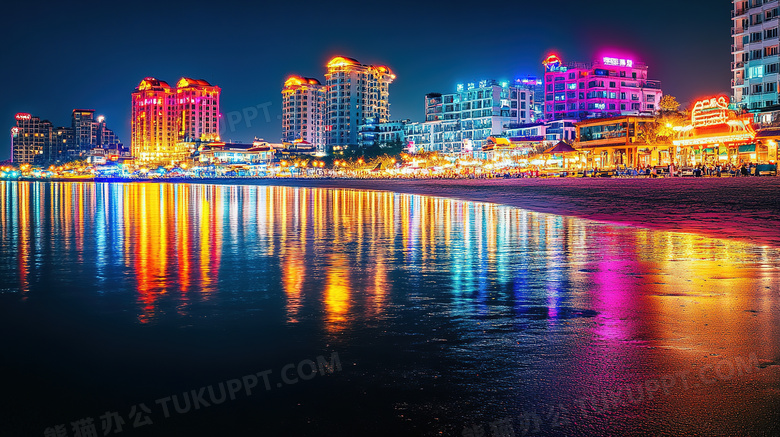 繁华都市城市夜景图片