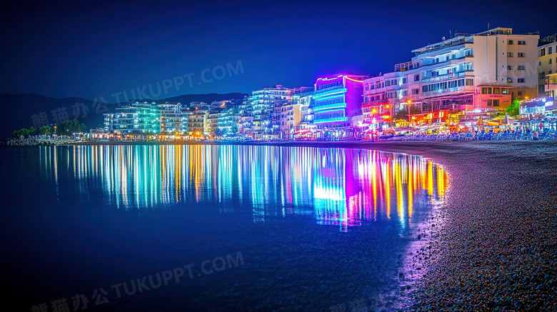 繁华都市城市夜景图片