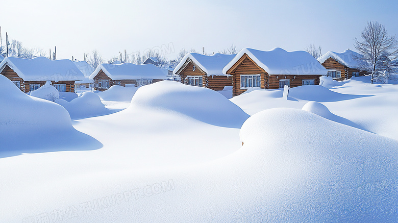 冬季雪景雪乡北极村风光图片