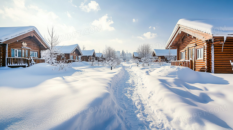 冬季雪景雪乡北极村风光图片