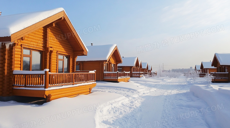 冬季雪景雪乡北极村风光图片