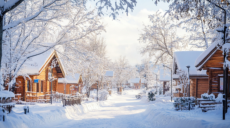 冬季雪景雪乡北极村风光图片