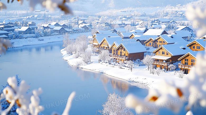 冬季雪景北极村雪乡风光图片