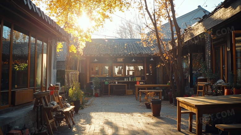 民宿小院场景图片