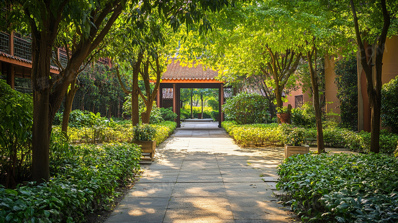 中式小院风景图片